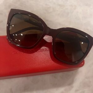 Carolina Herrera Dark Red Sunglasses